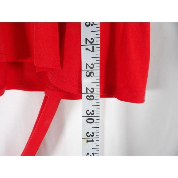 Lane Bryant Womens Red Short Sleeve Surplice Neck Pullover Mini Dress Size 14/16 - Picture 3 of 6
